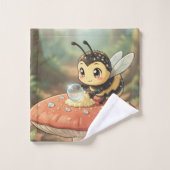 Goldene Hummel im Blütentanz バスタオルセット (ウォッシュタオル)
