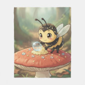 Goldene Hummel im Blütentanz フリースブランケット (正面)