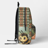 Goldene Hummel im Blütentanz プリントバックパック (左)