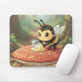 Goldene Hummel im Blütentanz マウスパッド