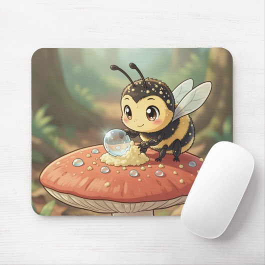 Goldene Hummel im Blütentanz マウスパッド (マウス)