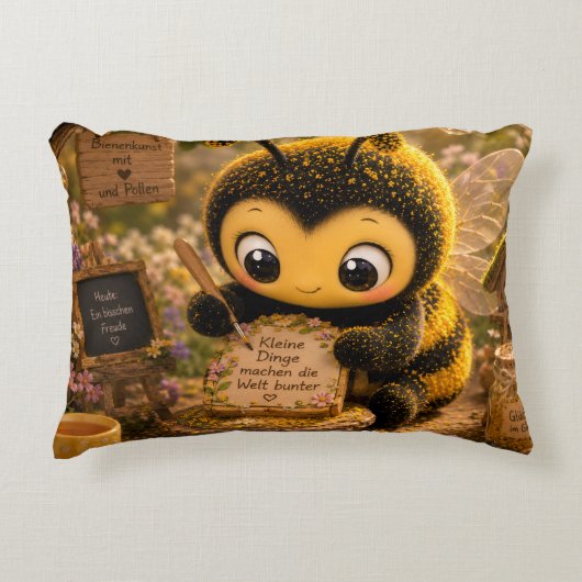 Goldene Hummel im Blütentanz.10 アクセントクッション (正面)