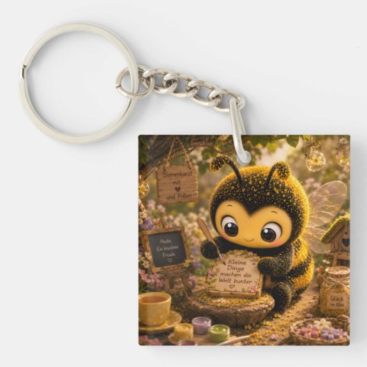 Goldene Hummel im Blütentanz.10 キーホルダー (正面)