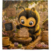 Goldene Hummel im Blütentanz.10 シャワーカーテン (正面)