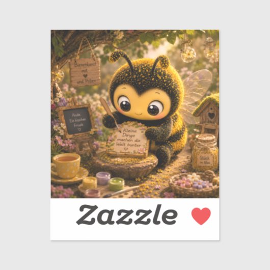 Goldene Hummel im Blütentanz.10 シール (シート)