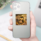 Goldene Hummel im Blütentanz.10 シール (スマートフォン)