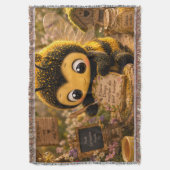 Goldene Hummel im Blütentanz.10 スローブランケット (正面縦)