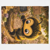 Goldene Hummel im Blütentanz.10 フリースブランケット (正面(横))