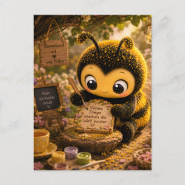 Goldene Hummel im Blütentanz.10 ポストカード