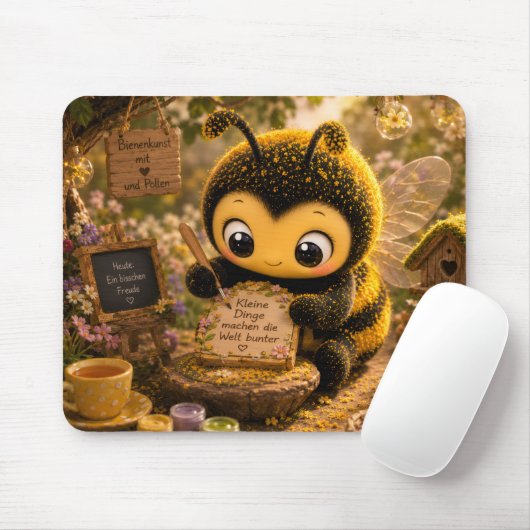 Goldene Hummel im Blütentanz.10 マウスパッド (マウス)
