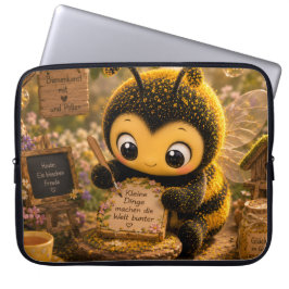 Goldene Hummel im Blütentanz.10 ラップトップスリーブ