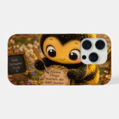 Goldene Hummel im Blütentanz.10 iPhoneケース (裏面横)