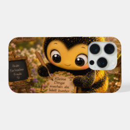 Goldene Hummel im Blütentanz.10 iPhone 15 Proケース