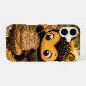 Goldene Hummel im Blütentanz.10 iPhone 16ケース (裏面横)