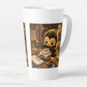 Goldene Hummel im Blütentanz.11 カフェラテマグ (右アングル)