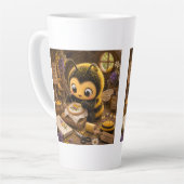 Goldene Hummel im Blütentanz.11 カフェラテマグ (左アングル)