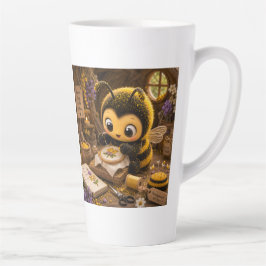 Goldene Hummel im Blütentanz.11 カフェラテマグ