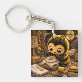 Goldene Hummel im Blütentanz.11 キーホルダー