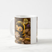 Goldene Hummel im Blütentanz.11 コーヒーマグカップ (正面左)