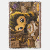 Goldene Hummel im Blütentanz.11 スローブランケット (正面縦)