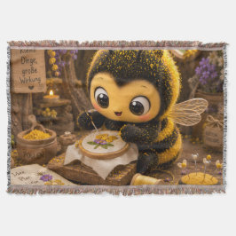 Goldene Hummel im Blütentanz.11 スローブランケット