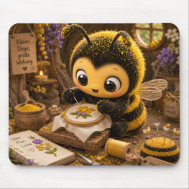Goldene Hummel im Blütentanz.11 マウスパッド