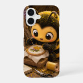 Goldene Hummel im Blütentanz.11 iPhone 16ケース (裏面)