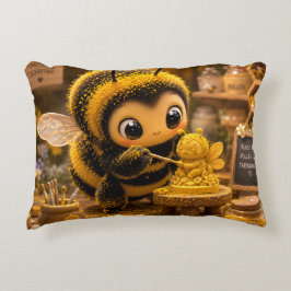 Goldene Hummel im Blütentanz.12 アクセントクッション