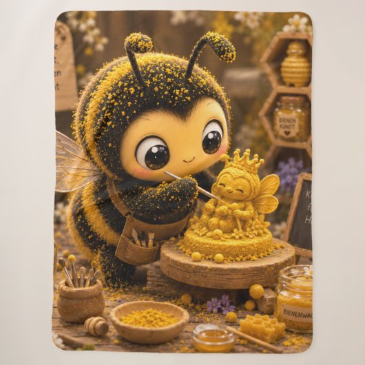 Goldene Hummel im Blütentanz.12 シェルパブランケット (正面)