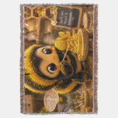 Goldene Hummel im Blütentanz.12 スローブランケット (正面縦)