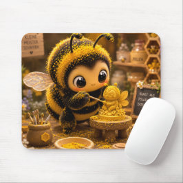 Goldene Hummel im Blütentanz.12 マウスパッド