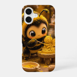 Goldene Hummel im Blütentanz.12 iPhone 16ケース