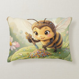 Goldene Hummel im Blütentanz.2 アクセントクッション