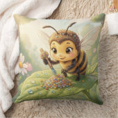 Goldene Hummel im Blütentanz.2 クッション (ブランケット)