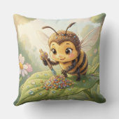 Goldene Hummel im Blütentanz.2 クッション (裏面)