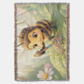 Goldene Hummel im Blütentanz.2 スローブランケット (正面縦)