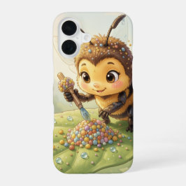Goldene Hummel im Blütentanz.2 iPhone 16ケース