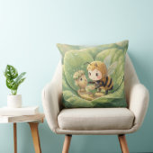 Goldene Hummel im Blütentanz.3 クッション (椅子)