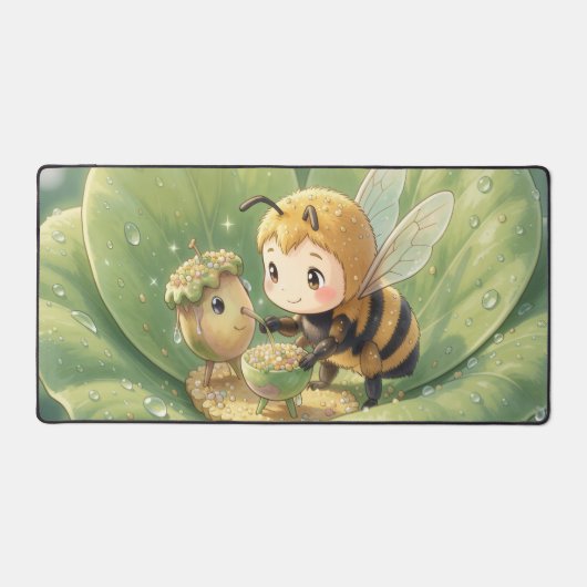 Goldene Hummel im Blütentanz.3 デスクマット (正面)
