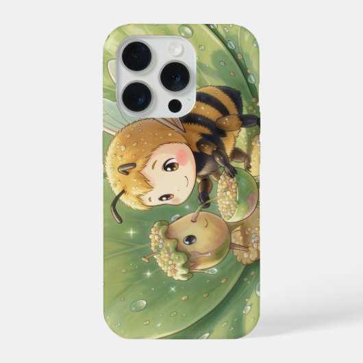 Goldene Hummel im Blütentanz.3 iPhoneケース (裏面)