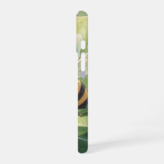 Goldene Hummel im Blütentanz.3 iPhone 16ケース (左側面)