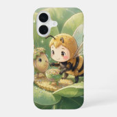 Goldene Hummel im Blütentanz.3 iPhone 16ケース (裏面)