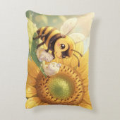 Goldene Hummel im Blütentanz.4 アクセントクッション (裏面(縦))