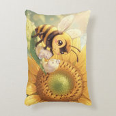 Goldene Hummel im Blütentanz.4 アクセントクッション (正面(垂直))