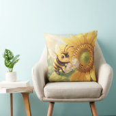 Goldene Hummel im Blütentanz.4 クッション (椅子)