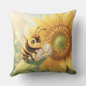 Goldene Hummel im Blütentanz.4 クッション (裏面)
