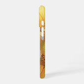 Goldene Hummel im Blütentanz.4 iPhone 16ケース (左側面)
