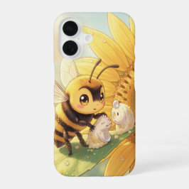 Goldene Hummel im Blütentanz.4 iPhone 16ケース