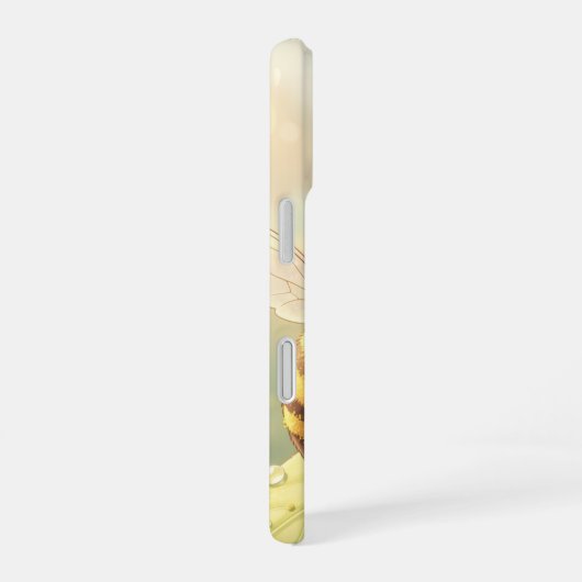 Goldene Hummel im Blütentanz.4 iPhone 16ケース (右側面)