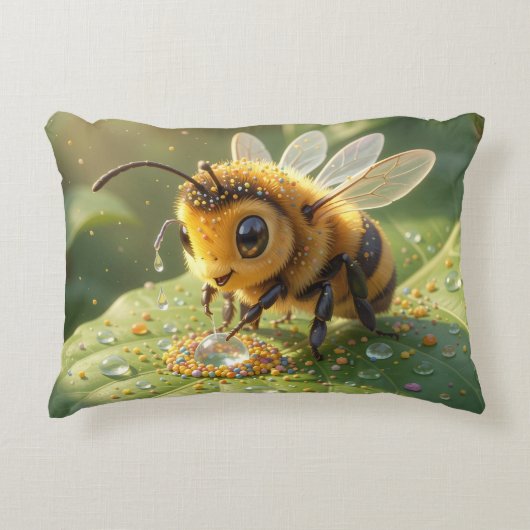 Goldene Hummel im Blütentanz.5 アクセントクッション (正面)